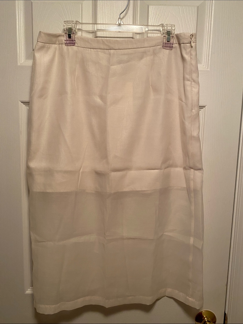 a new day Cream Midi Slip Skirt… size 14